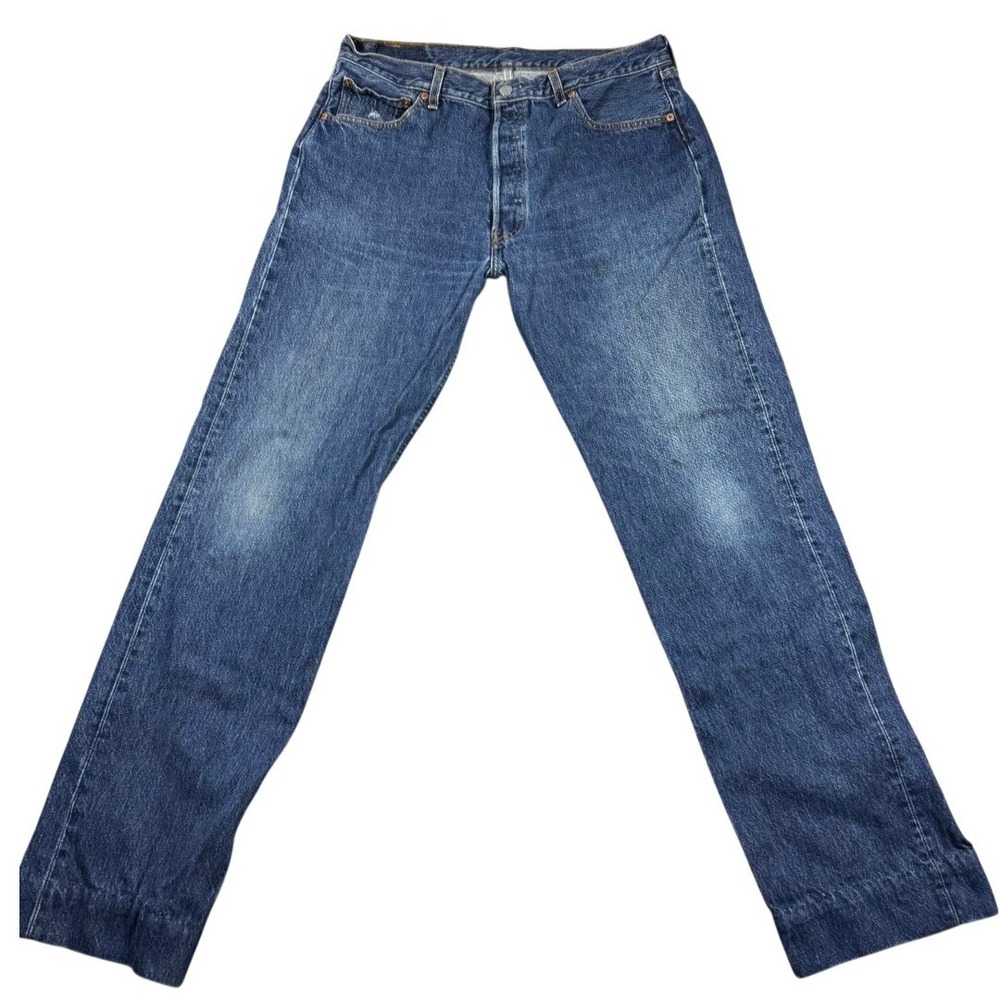 VTG Levis 501 Mens Straight Leg Blue Denim Jeans 32x32 Medium Wash USA Made 90s